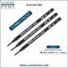 3er-Pack - Schmidt 888 M Sicherheits-Keramik-Rollerball-Mine, schwarze Tinte, mittlere Spitze