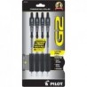 Pilot, G2 Premium Gel-Tintenroller, Ultrafeine Spitze 0,38 mm, 4er-Pack, Schwarz