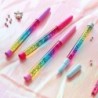 4 Stück Fairy Stick-Kugelschreiber, glitzernder dynamischer Flüssigsandstift, süßer Regenbogen-Glitzer-Kristallstift, Schreibwaren, Schule, Bürobedarf, Geschenkstifte für Weihnachten, Hochzeit, Geburtstag, zufällige Farbe (schwarze Tinte)