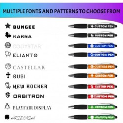 Personalisierter Stift, Lasergravur mit Lumineszenz, Kugelschreiber mit schwarzer Tinte, individuell personalisierte Stifte mit Multifunktions-Touchscreen, mehrere Farboptionen, 1 Stück, Orange