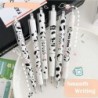 DIYYILIF 12 Stück süße Kuh-Stifte, 0,5 mm schwarze einziehbare Gel-Tintenstifte, Cartoon-Gel-Tintenstifte-Set, Kuh-Print-Stifte Kawaii für Büro-Schulbedarf, Geschenke für Jungen und Mädchen