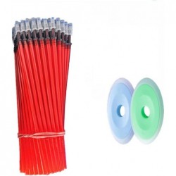 50 Stück/Packung löschbare Gelstift-Minen, 0,5 mm, Blau, Schwarz, Rote Tinte, löschbarer Stift für Büro und Schule, waschbarer Griff, farbige löschbare Tintenstifte, Schreibwaren (Rot)