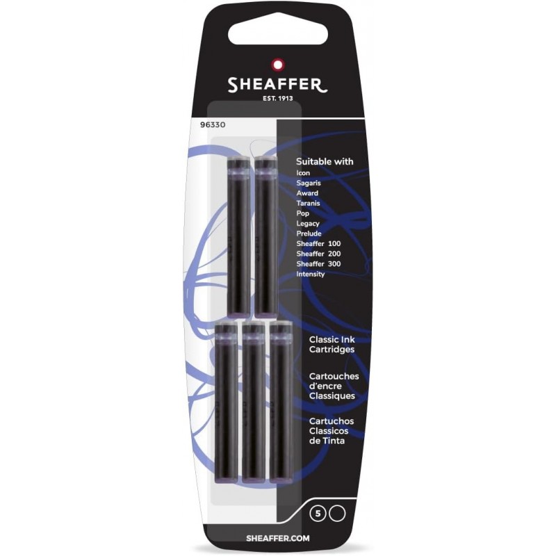 Sheaffer(R Stiftminen, Tintenpatronen, tiefschwarz, 5er-Pack