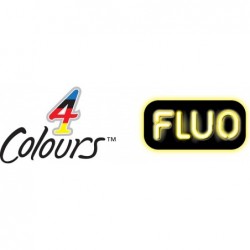 Bic 4 Colours Fluo Kugelschreiber, Tintenfarben Schwarz, Blau, Rot und fluoreszierendes Gelb, 1 Packung