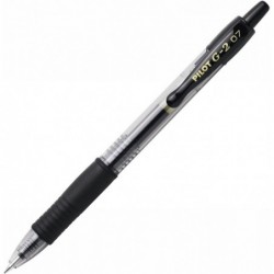 PILOT G-2 0,7 mm FEINER DRUCKSTIFT - SCHWARZ (3ER-PACK)