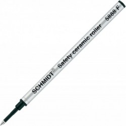 Schmidt 5888 Sicherheits-Rollerball-Mine aus Keramik und Metall, schwarze Tinte (feine Spitze 0,6 mm)