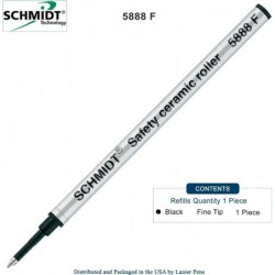 Schmidt 5888 Sicherheits-Rollerball-Mine aus Keramik und Metall, schwarze Tinte (feine Spitze 0,6 mm)