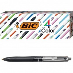 BIC 4-Color Pro Druckkugelschreiber, sortiert, 3er-Pack