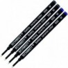 Schmidt 888 Sicherheits-Tintenrollermine aus Keramik, schwarze, blaue Tinte (mittlere Spitze, 0,7 mm), 4er-Pack