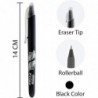 BAZIC Frizz-Gelstift, radierbar, 0,7 mm, Farbe Schwarz, Tintenstifte mit feiner Spitze, Fehlerradierer, sanftes Zeichnen, Schreiben als Geschenk fürs Büro und die Schule, 1er-Pack