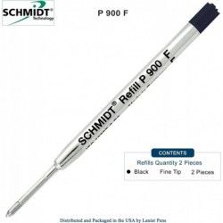 SCHMIDT 2er-Pack - Mine Schwarz-P900-Feine Spitze Parker-Stil Kugelschreibermine