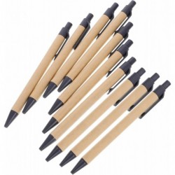 Tofficu 10 Stück Kugelschreiber Füllfederhalter Taschen-Schilderstift Schwarz Klickstifte Textmarker Feinspitzer Stylus-Stift Personalisierte Tintenstifte Mittelspitzer Kinder Flüssiges Kraftpapier