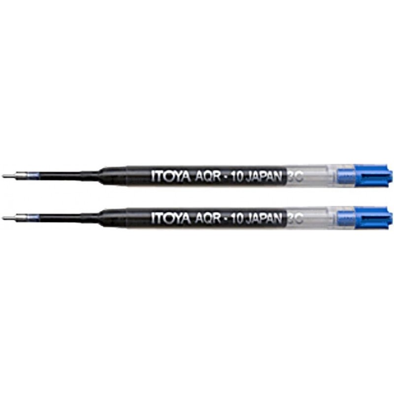 Itoya Aquaroller-Stiftmine, 0,7 mm, 2er-Pack, schwarze Tinte (AQR-7BPBK)