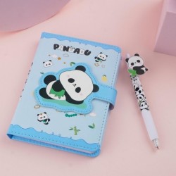 Cartoon-Panda-Gelstift mit Panda-Notizblock, Panda-Kugelschreiber, 0,5 mm schwarzer Tintenstift, Bürobedarf (PEN Panda-A)