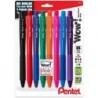 Pentel Wow! Druckkugelschreiber, (1,4 mm) dicke Linie, verschiedene Tintenfarben, 8er-Pack