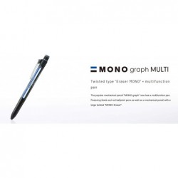 Tombow Mono Graph Multi 2-Farben-Kugelschreiber, 0,5 mm, + Druckbleistift, 0,5 mm, Monofarbe (CPA-161A)