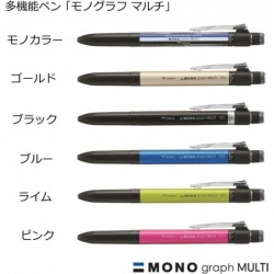 Tombow Mono Graph Multi 2-Farben-Kugelschreiber, 0,5 mm, + Druckbleistift, 0,5 mm, Monofarbe (CPA-161A)