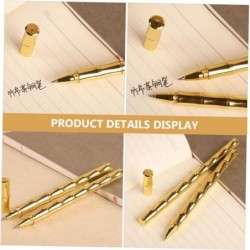 2 Stück Neutral Signature Pen Kugelschreiber 0,5 mm Crush Metric Pen in Großpackung Dekorative Schreibstifte Schwarze Stifte Kugelschreiber Partytüte Vintage Stift Dekorieren Kind Geschäft Messing