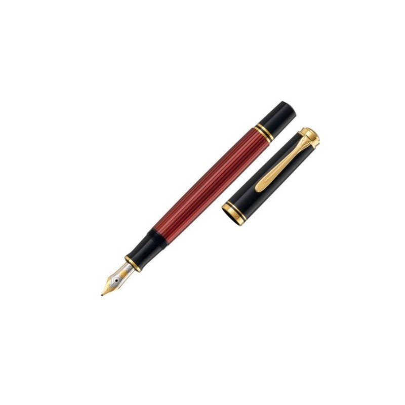 Pelikan Füllhalter Souverän 400 Schwarz-Rot M im Etui