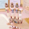 Stück mehrfarbige Kugelschreiber, 10-in-1-Druckstift, süßer Capybara-Stift, Cartoon-Capybara-Geltintenstift für Büro, Schulbedarf, Kinder, Jungen, Frauen, Männer, Stifte (4 Stück Capybara)