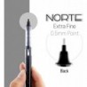 BAZIC Norte Tintenroller, 0,5 mm, schwarze Nadelspitze, Regulator-Flüssigtintenstifte, Rollkugelschreiber für sanftes Schreiben (3/Packung), 1 Packung