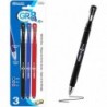 BAZIC Öl-Gel-Tintenstift, GR8 verschiedene Farben mit gummiertem Schaft, 0,7 mm mittlere Spitze, sanftes Schreiben, für Büro und Schule (3/Packung), 1 Packung