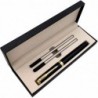 Kugelschreiber, Gelschreiber, Signaturstift, schwarze Tinte mit zwei 0,5-mm-Schwarzminen, Business-Büro-Stift, Geschenkbox für Geburtstag, Business und Party (Gold)