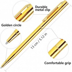 3er-Pack schmale Kugelschreiber, schwarze Tinte, mittlere Spitze, 1,0 mm, Schreibstift, tolles Geschenk für Hochzeit, Geschäft, Büro, Studenten, Lehrer, Weihnachten (Gold)