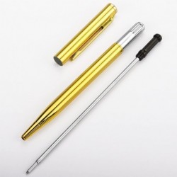 3er-Pack schmale Kugelschreiber, schwarze Tinte, mittlere Spitze, 1,0 mm, Schreibstift, tolles Geschenk für Hochzeit, Geschäft, Büro, Studenten, Lehrer, Weihnachten (Gold)