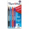 Paper Mate Profile Druckkugelschreiber, kräftige Spitze, verschiedene Farben, 4er-Pack