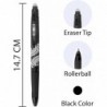 BAZIC Frizz, radierbarer Gelstift, 0,7 mm, Farbe Schwarz, einziehbarer Klicker, feine Spitze, Tintenstifte zum Zeichnen, Schreiben, als Geschenk fürs Büro oder die Schule, 1er-Pack