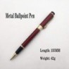 Kugelschreiber mit feiner Feder, hochwertiger Business-Signatur-Stift, Metallclip, Tintenroller mit schwarzer Tinte und zwei 0,5-mm-Ersatzminen, Geschenkstift, Premium-Geschenkbox (rot)