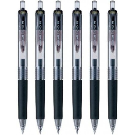 Uni-ball Signo UMN103.24 Gel-Kugelschreiber, RT 0,38 mm, Schwarz, 6er-Pack (Japan-Import)