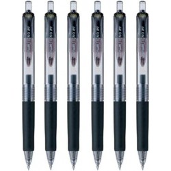 Uni-ball Signo UMN103.24 Gel-Kugelschreiber, RT 0,38 mm, Schwarz, 6er-Pack (Japan-Import)