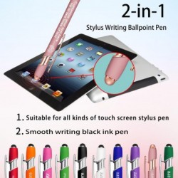 Personalisierte Stifte, individuell mit Geburtsblume graviert, individuelle Stylus-Stifte in großen Mengen mit Namenstext, Logo, Metall-Kugelschreiber, Geschenk für Büro, Business, Schule, 10 Stück