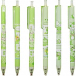 TUNDOIT coywzca Frosch-Stifte, schwarzer Tintenstift, Frosch-Stift, 6 Stück, 0,5 mm, Kugelschreiber, Druckschreibstift, Frosch-Zeug (Frosch-Stift)