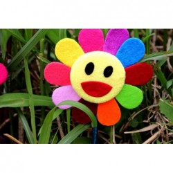 Happy Rainbow – Einzigartiger Kugelschreiber – Kugelschreiber (4 in 1) – Schwarze Tinte – 4 fröhliche Filzblumen mit Smileys – 4 verschiedene Farben