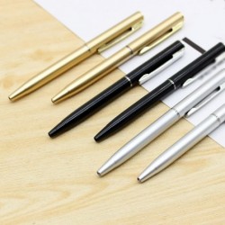 GSHLLO Kugelschreiber mit schwarzer Tinte, 10 cm, 1,0 mm Spitze, tragbare Druckkugelschreiber, kleine Taschenstifte, einfarbige kurze Kugelschreiber, Büro- und Business-Kugelschreiber für Notizbücher, Notizblöcke, Silber, 30 Stück