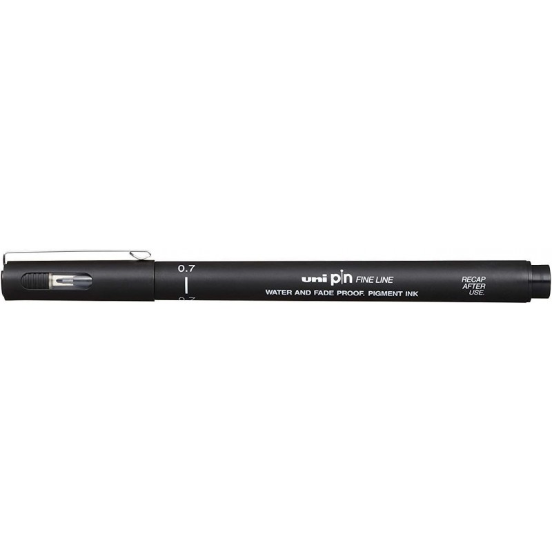 Uni-Ball Pin Zeichenstift Fineliner Ultra Fine Line Marker, 0,8 mm schwarze Tinte – [3 Stück]