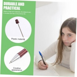 NUOBESTY 10 Stück Perlenstift mit Schnurspitze, lustige Tintenstifte, Perlenprodukte, schwarze Stifte, Kugelschreiber, Perlentintenstifte, Gelstifte für schwarze Gelstifte, mittlere Spitze, Tinte für Füllfederhalter, Kunststoff