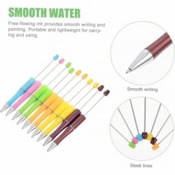 NUOBESTY 10 Stück Perlenstift mit Schnurspitze, lustige Tintenstifte, Perlenprodukte, schwarze Stifte, Kugelschreiber, Perlentintenstifte, Gelstifte für schwarze Gelstifte, mittlere Spitze, Tinte für Füllfederhalter, Kunststoff