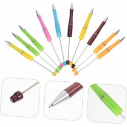 NUOBESTY 10 Stück Perlenstift mit Schnurspitze, lustige Tintenstifte, Perlenprodukte, schwarze Stifte, Kugelschreiber, Perlentintenstifte, Gelstifte für schwarze Gelstifte, mittlere Spitze, Tinte für Füllfederhalter, Kunststoff