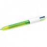 BIC 4-Farben Fluo Kugelschreiber, mittlere/dicke Spitze (1,0/1,6 mm), verschiedene Tinten, 3 Stück