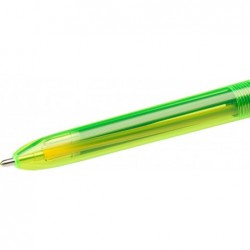 BIC 4-Farben Fluo Kugelschreiber, mittlere/dicke Spitze (1,0/1,6 mm), verschiedene Tinten, 3 Stück