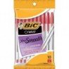 BIC Cristal Stic Kugelschreiber 1,0 mm, mittlere Spitze, rote Tinte, 10er-Packung.