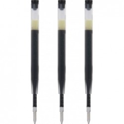 Pilot Dr. Grip Center of Gravity Kugelschreiberminen, mittlere Spitze, schwarze Tinte, 3 Packungen mit 2 Minen (insgesamt 6 Minen)