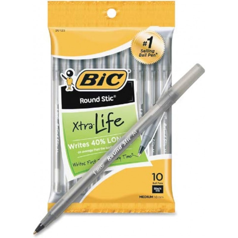 Bic Xtra Life Stifte, 10er-Pack schwarze Stifte in Bic-Qualität