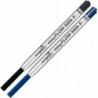 Bedruckte Schmidt easyFLOW9000 Kugelschreibermine - Schwarze und blaue Tinte, feine Spitze 0,8 mm - 2er-Pack