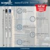 Bedruckte Schmidt easyFLOW9000 Kugelschreibermine - Schwarze und blaue Tinte, feine Spitze 0,8 mm - 2er-Pack