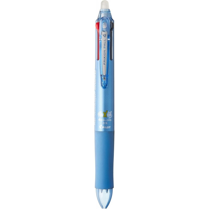 Pilot Frixion 4-Farben-Kugelschreiber, hellblaues Gehäuse (LKFB-80EF-LB)